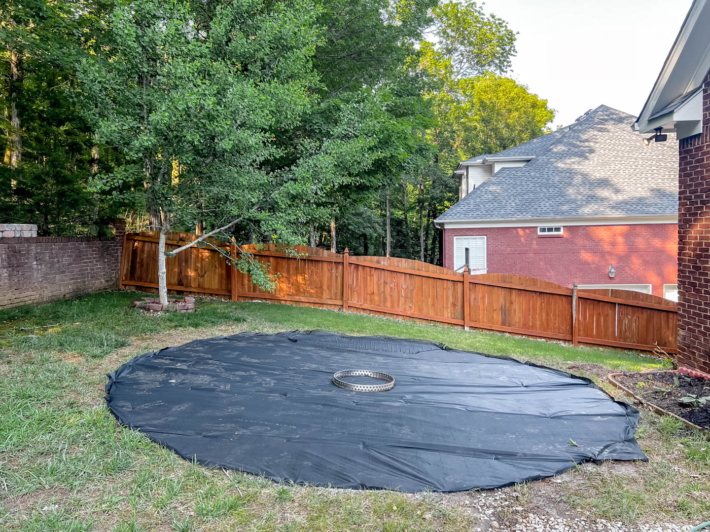 DIY Fire Pit Area with Pea Gravel - The Turquoise Home