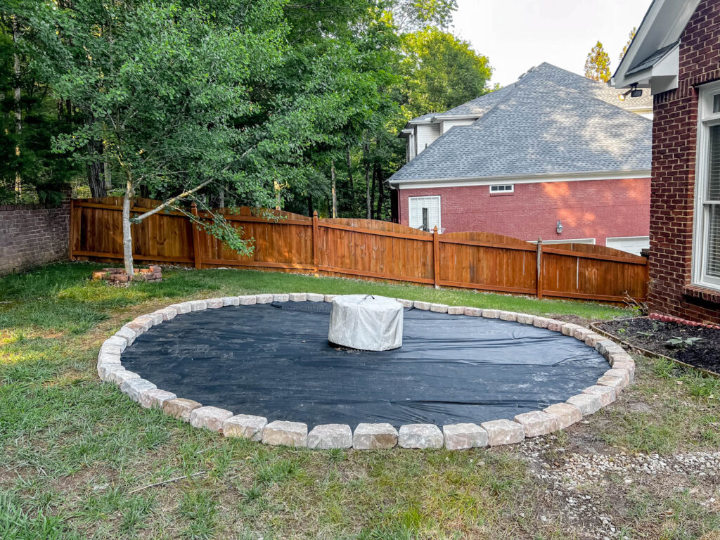 Fire Pit Area with Solo Stove and flagstone board
