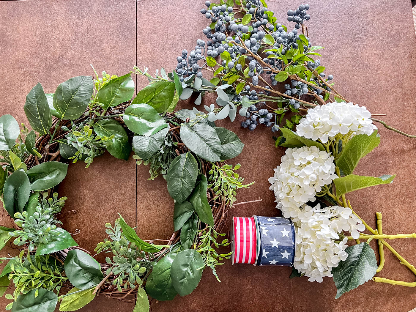 supplies for patriotic wreath