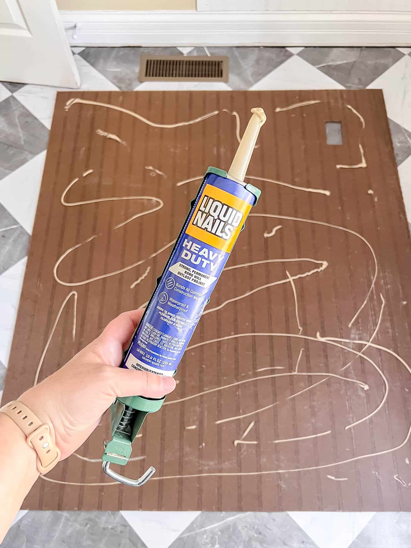 liquid nails for beadboard installation