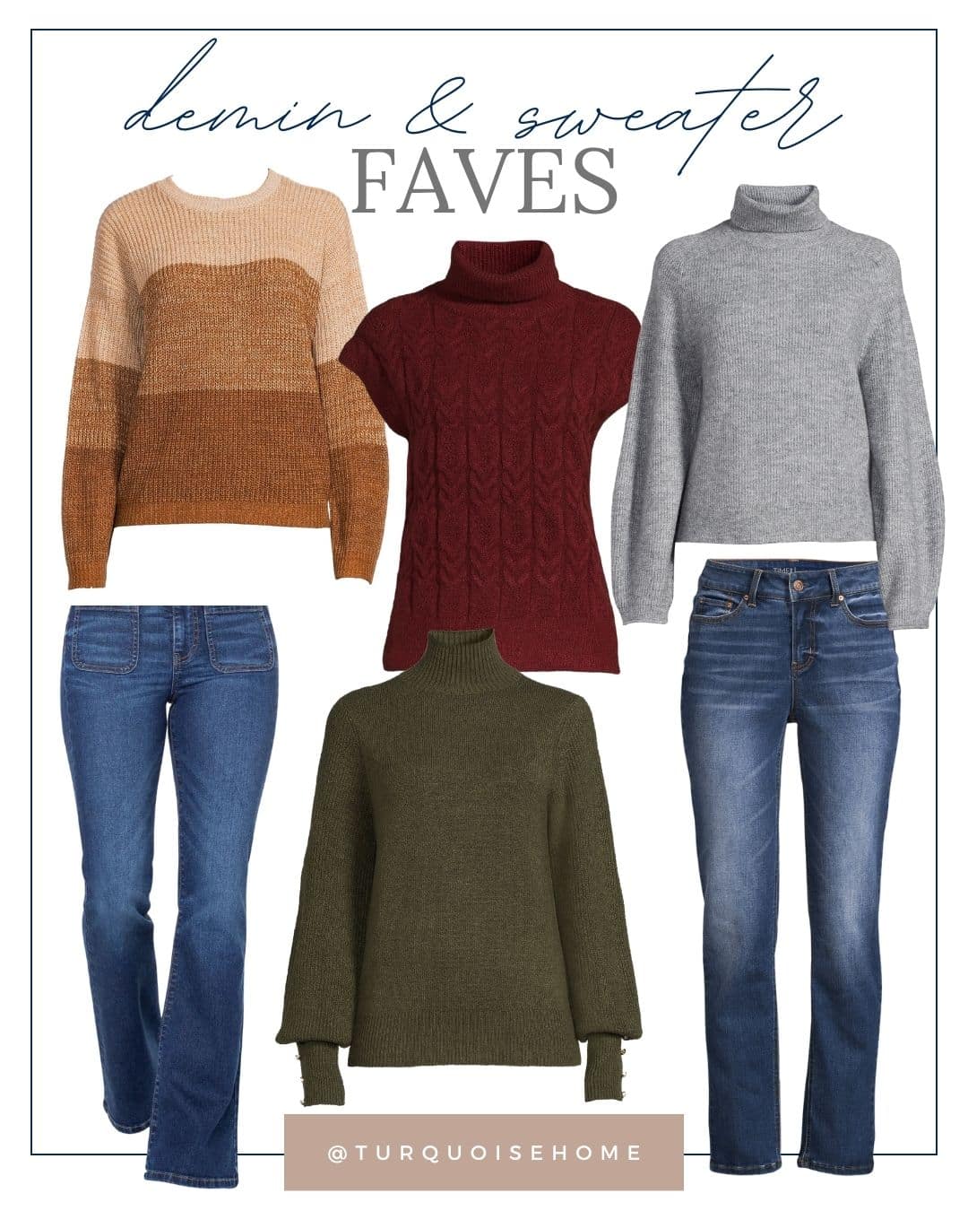 denim and sweater favorites