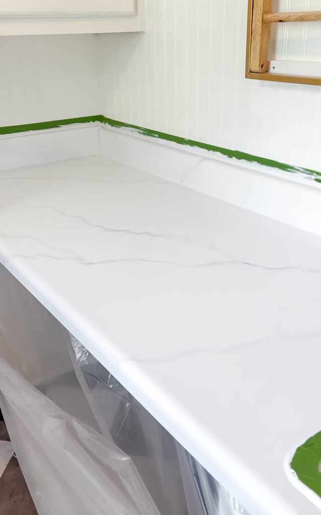 How to Paint Countertops to Look Like Marble - The Turquoise Home