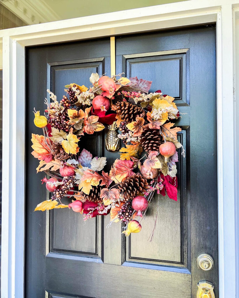 outdoor fall wreath for front door
