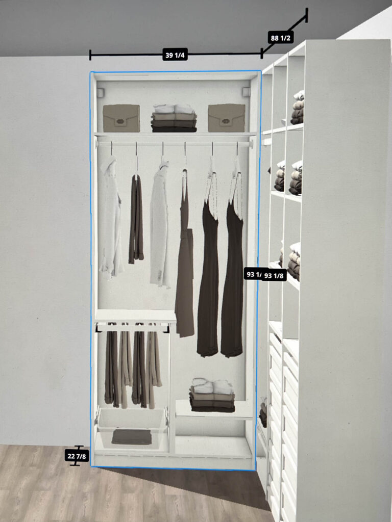 PAX closet system design