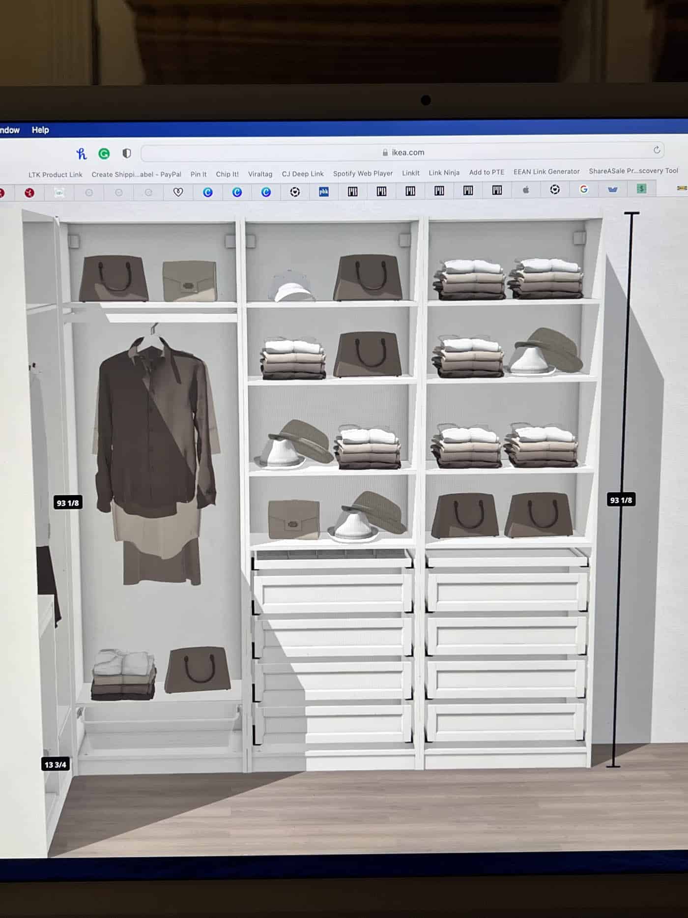 Maximizing Closet Space with IKEA Pax Closet System - The Turquoise Home