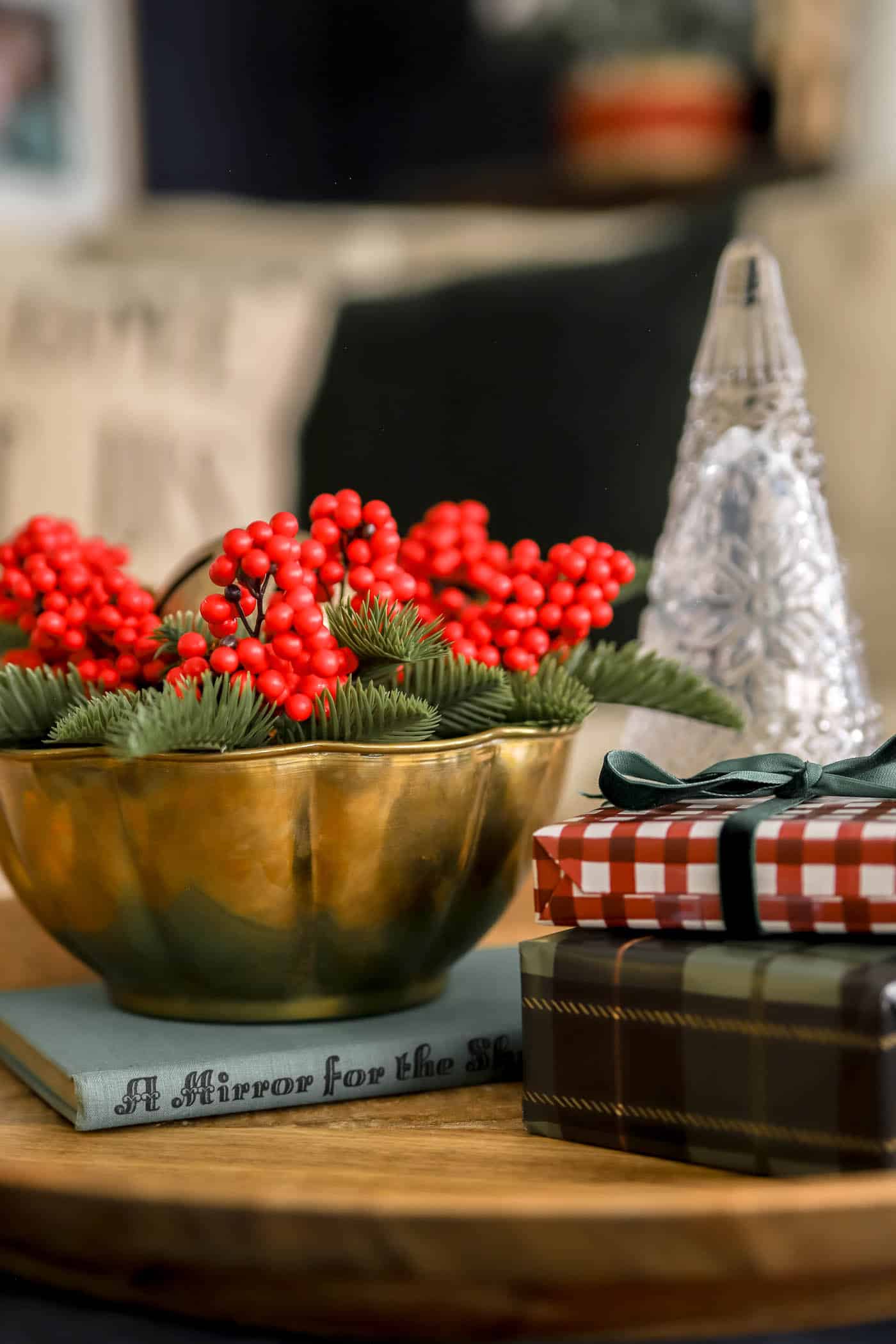 Christmas coffee table decor