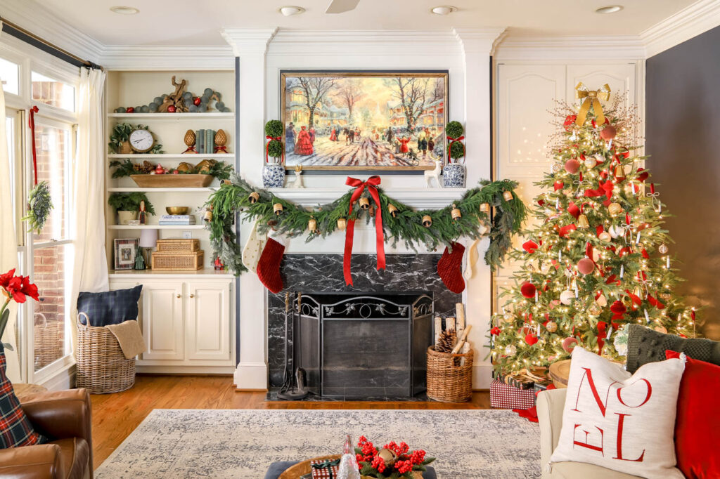 Red, White and Gold Christmas Decor