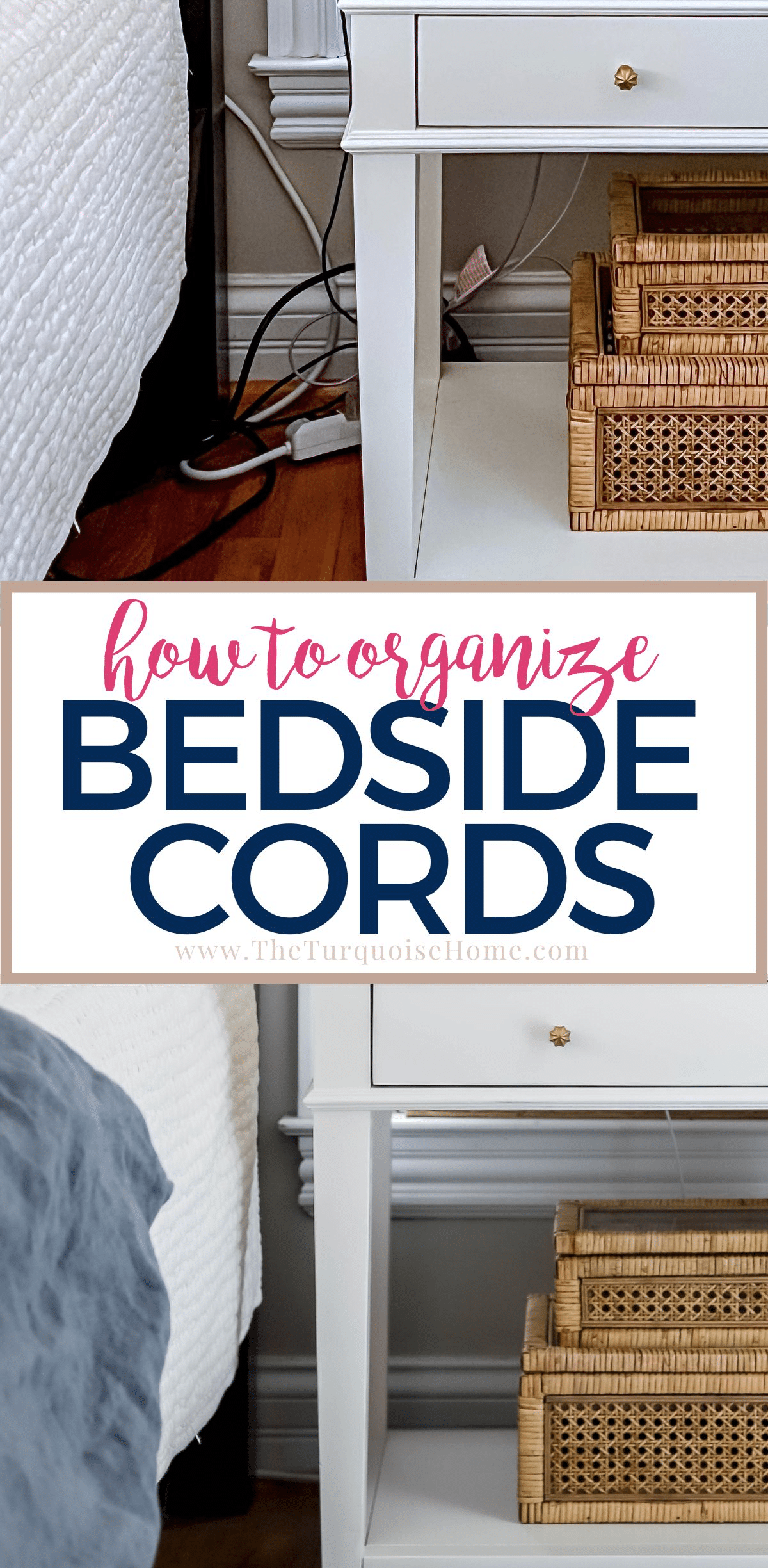 Bedside Cords Organization Ideas