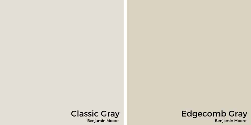 Classic Gray vs. Edgecomb Gray