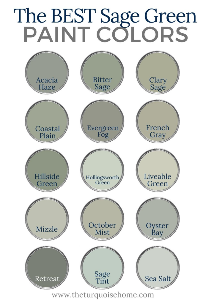 The Best 17 Sage Green Paint Colors For Your Home - The Turquoise Home