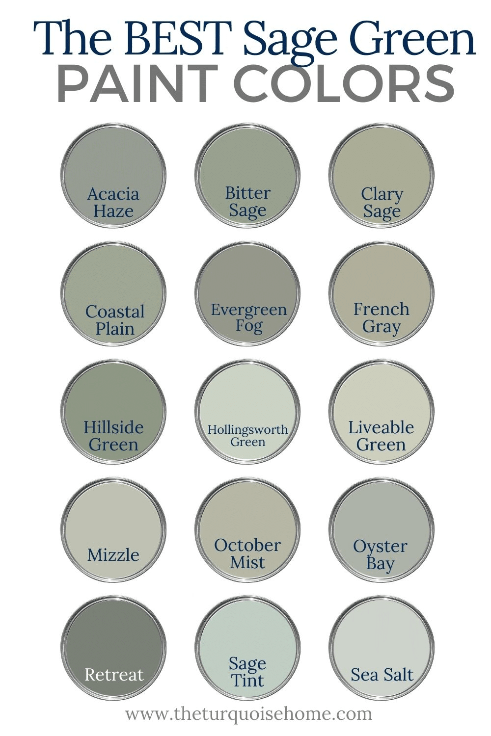 The Best 17 Sage Green Paint Colors For Your Home The Turquoise Home The Best 17 Sage Green Paint Colors For Your Home The Turquoise Home