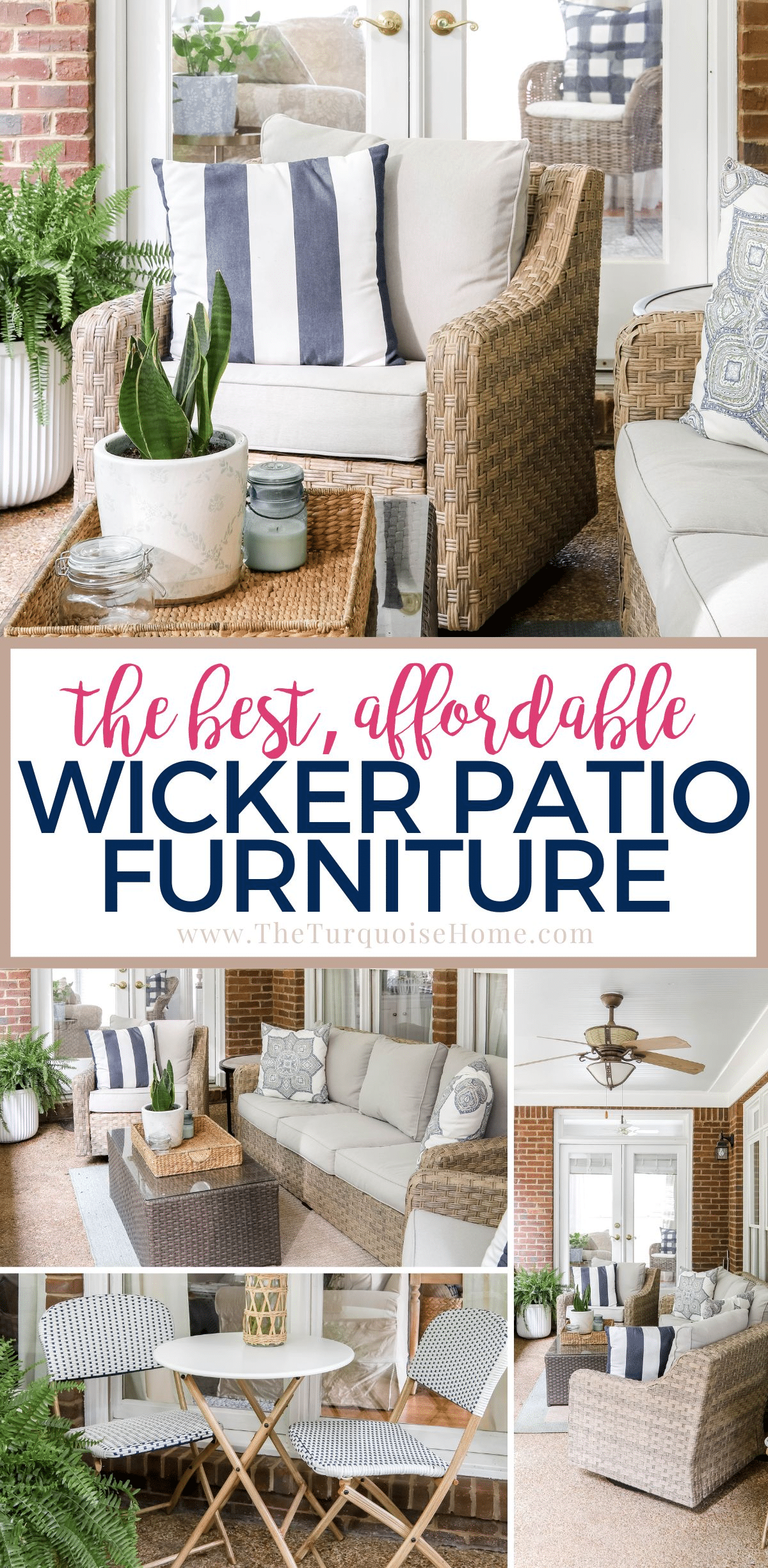 Image showcasing Wicker Patio Furniture From BHG: Strong, Affordable, Stylish