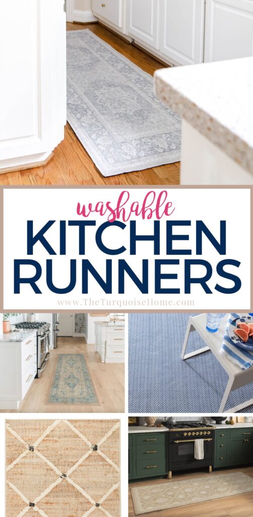 Numerous washable kitchen runner rugs for the home.