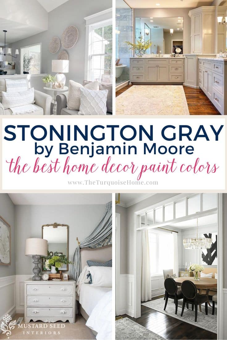 examples of benjamin moore's stonington gray paint color.