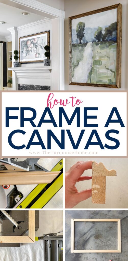 how to frame a canvas for cheap