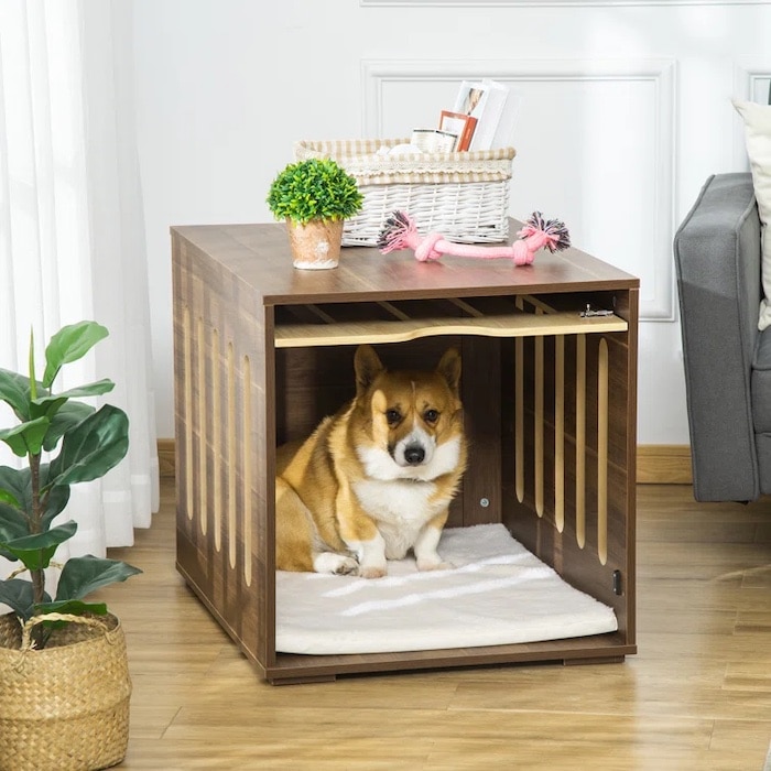 Monique Furniture Style Dog Crate End Table