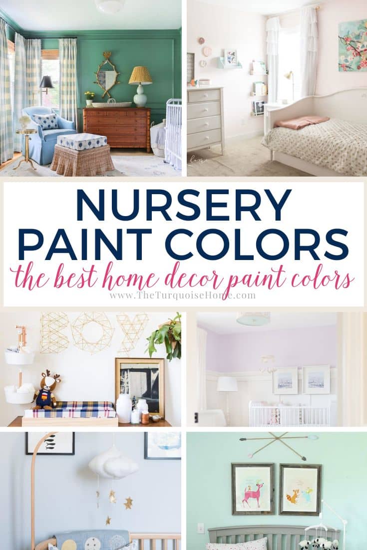 the best nursery paint colors with pinks, blue, purple, green and neutral walls.