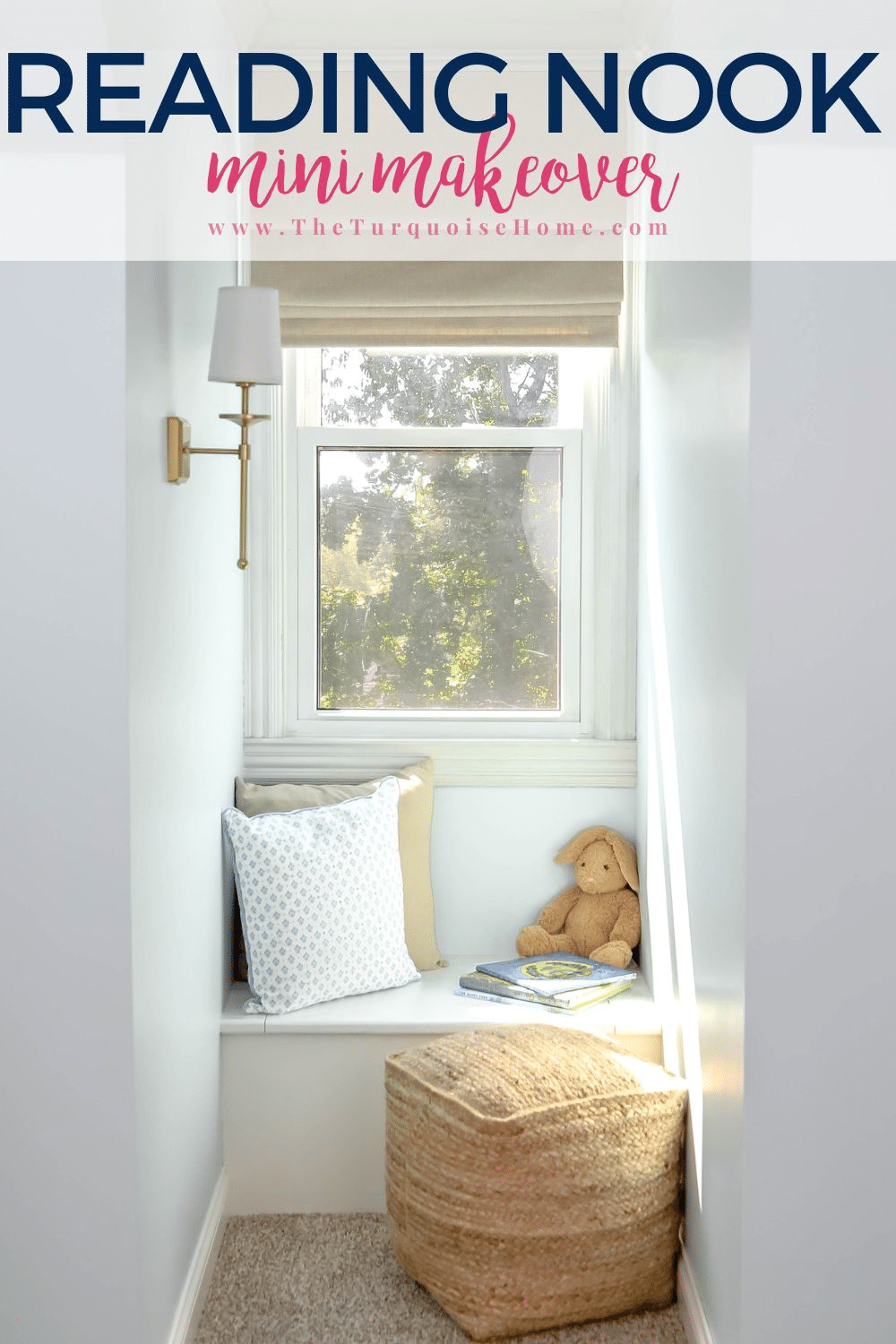 reading nook mini makeover.