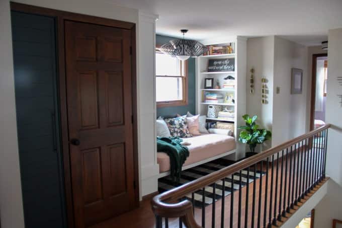 Hallway Haven trundle bed reading nook