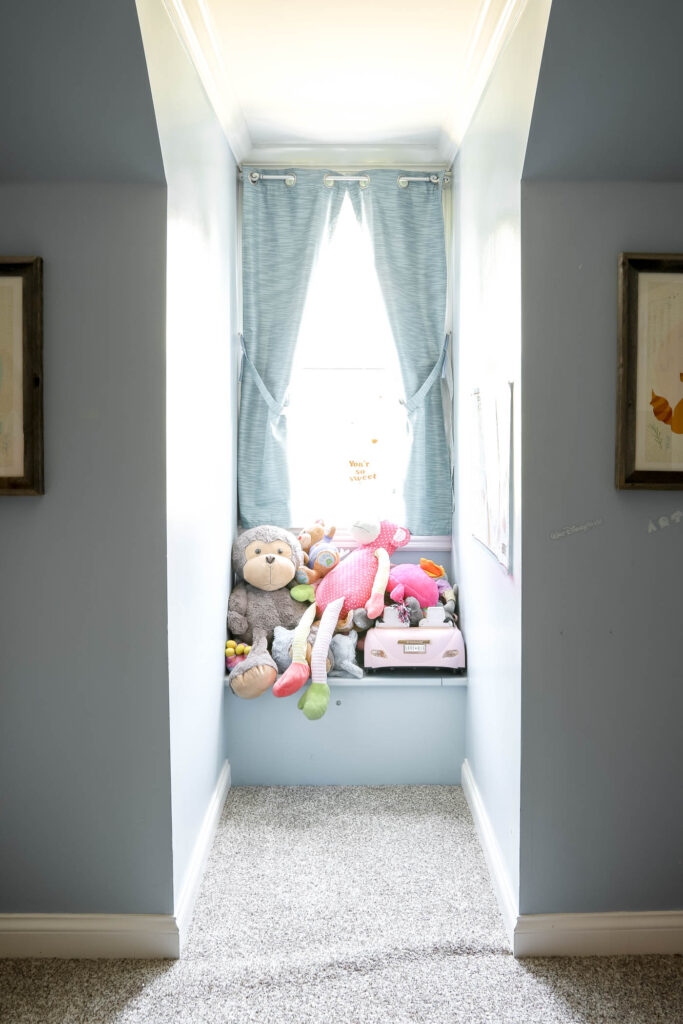 reading nook window alcove dormer window before photo.