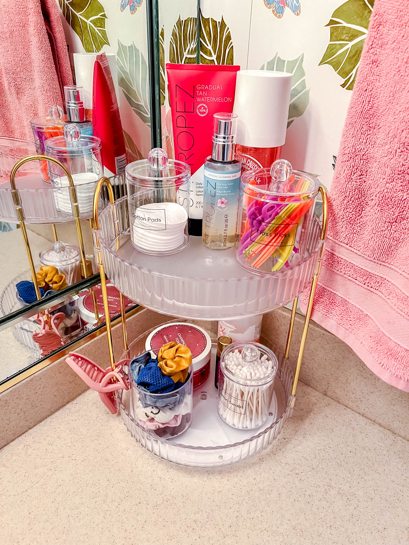 Rotating cosmetics storage idea.