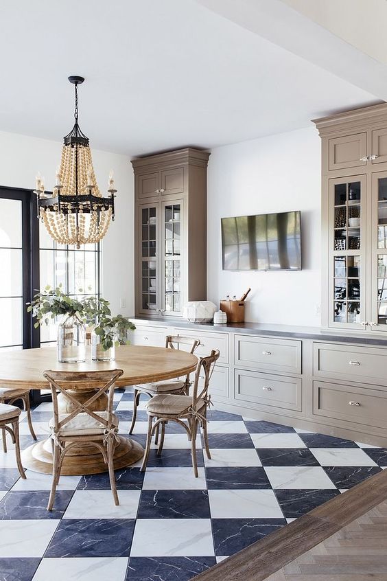 the lifestyled co checkered kitchen floors