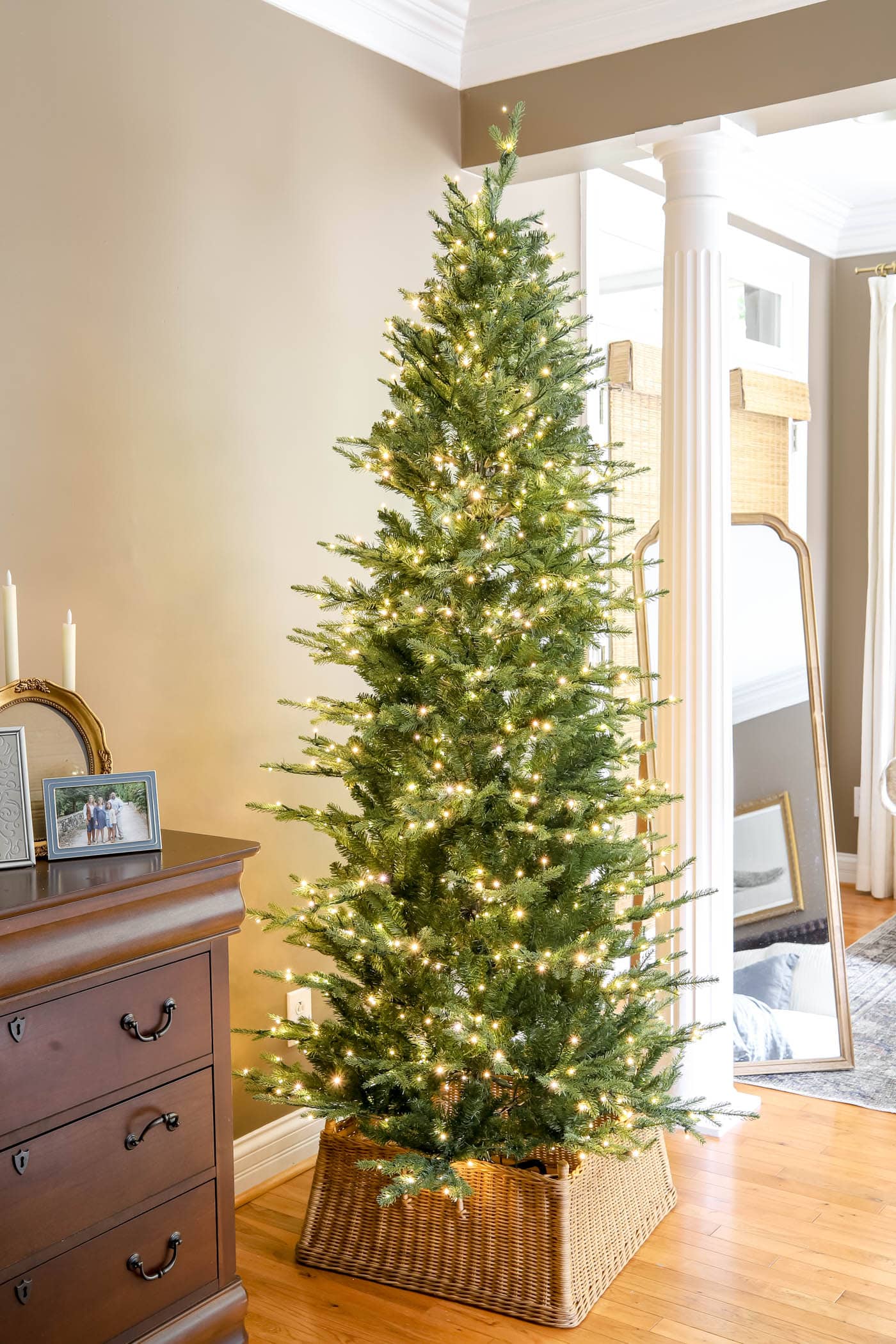 balsam fir twinkling lights Christmas tree