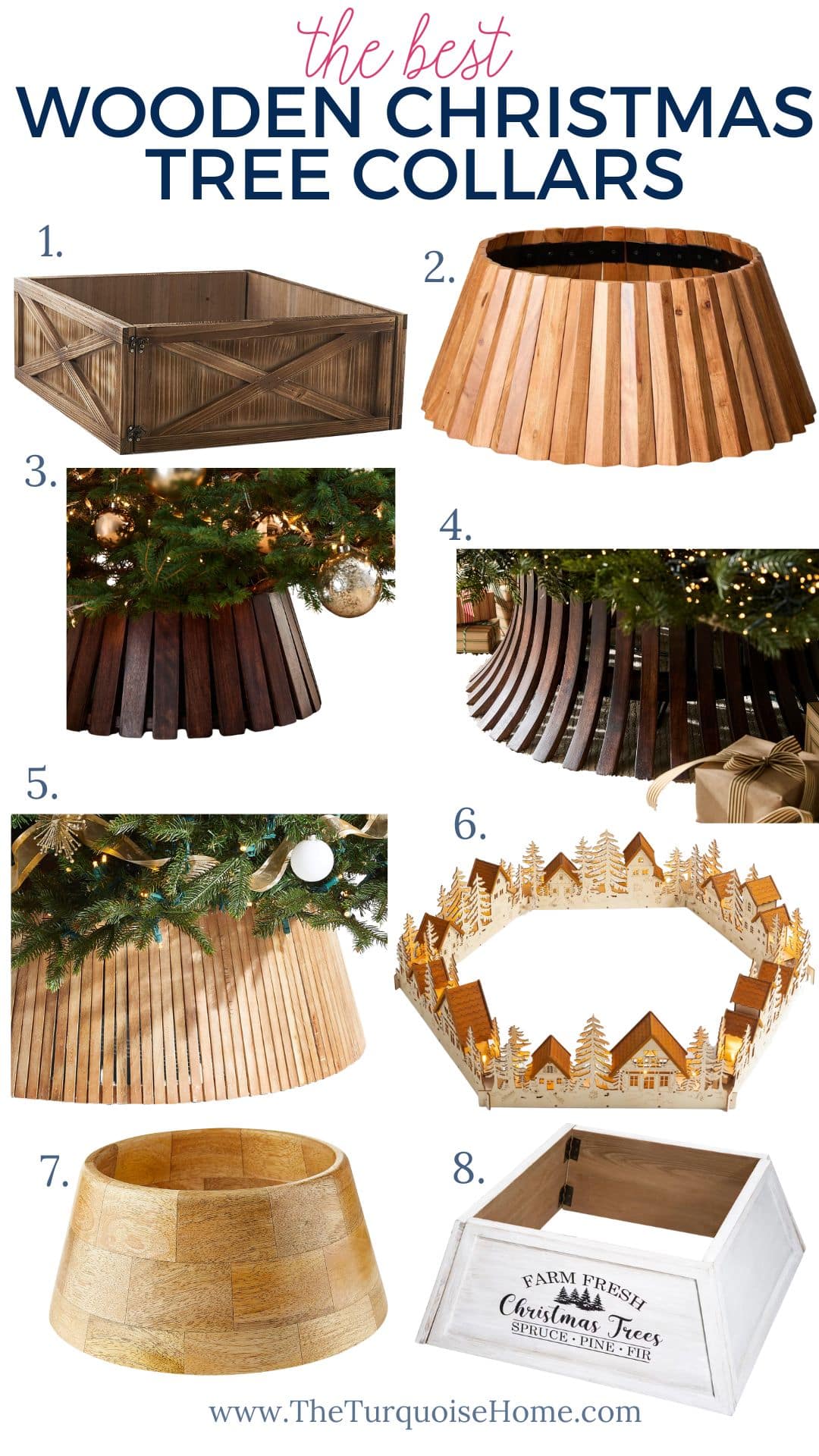best wooden Christmas tree collars
