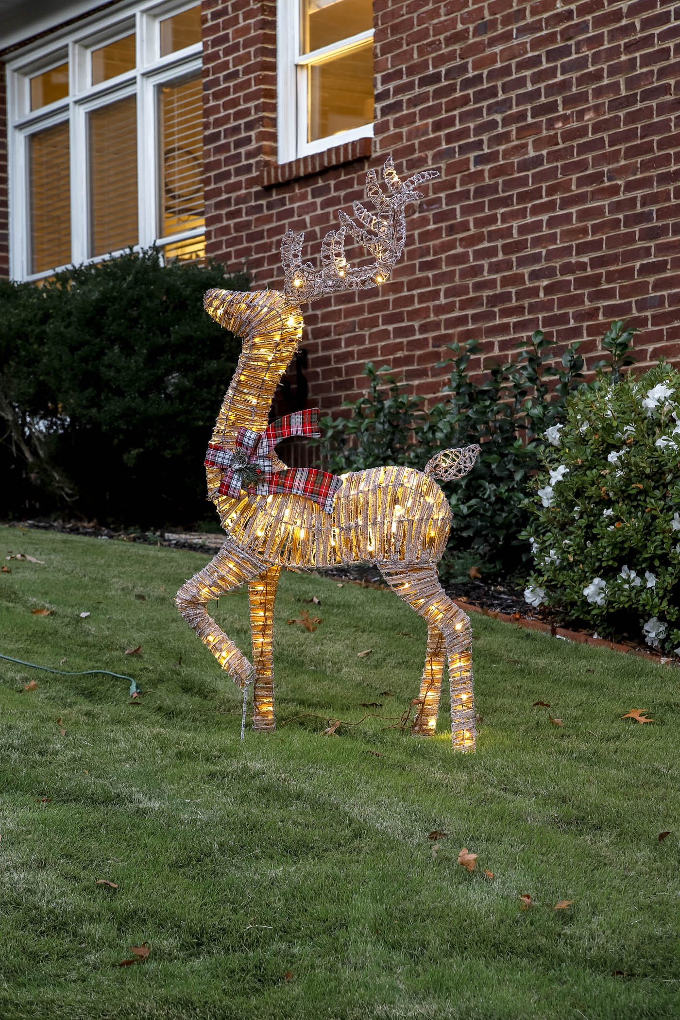 pre-lit outdoor holiday deer figurine