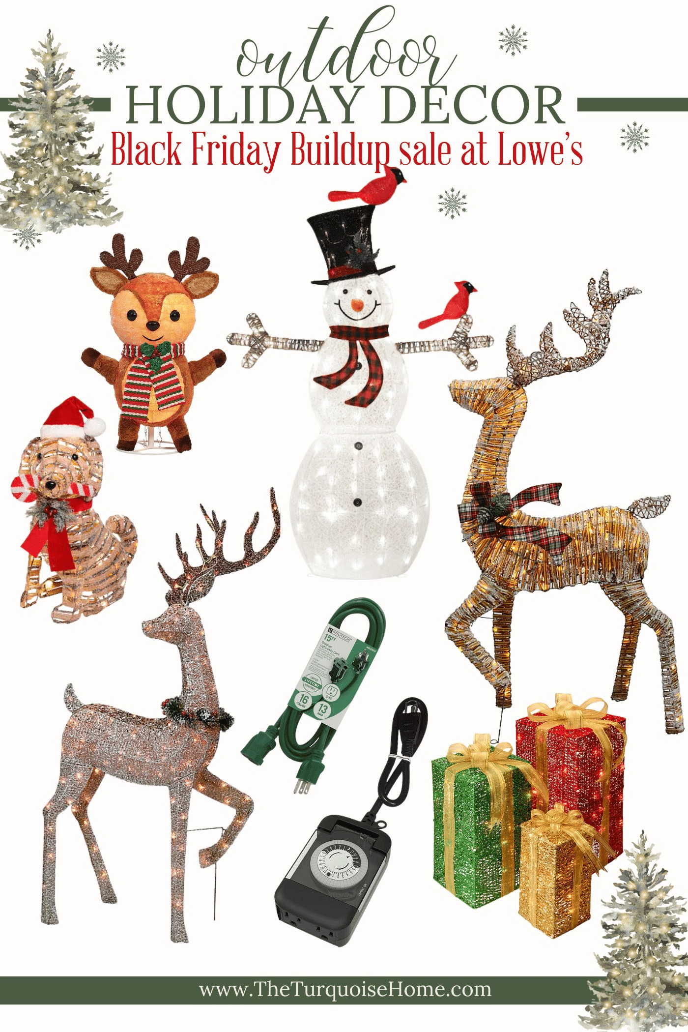 outdoor christmas decor from Lowe's
