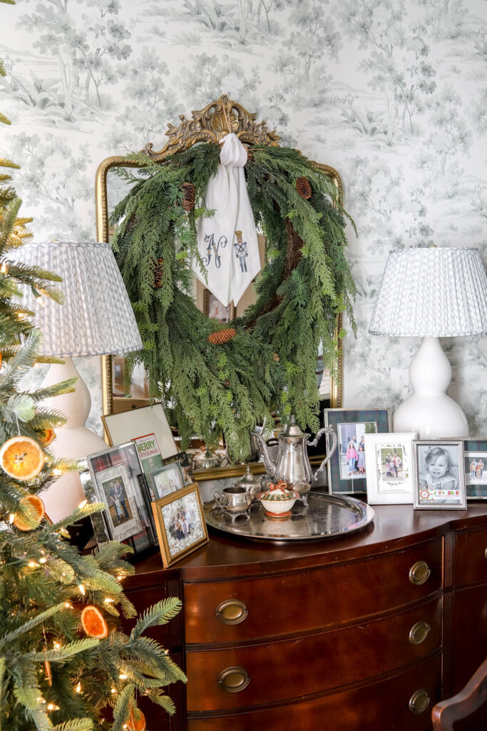 Christmas dining room buffet