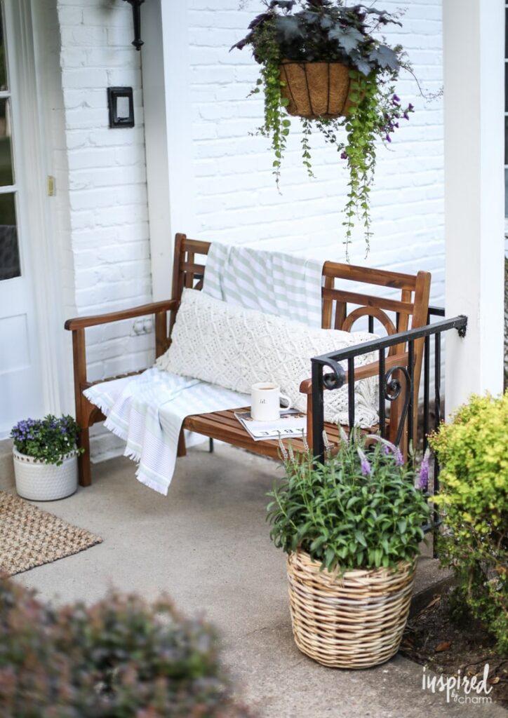 small front porch seating area.