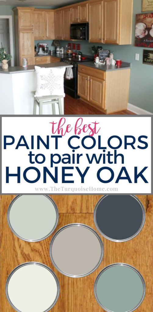 paint colors for pairing with honey oak cabinets.