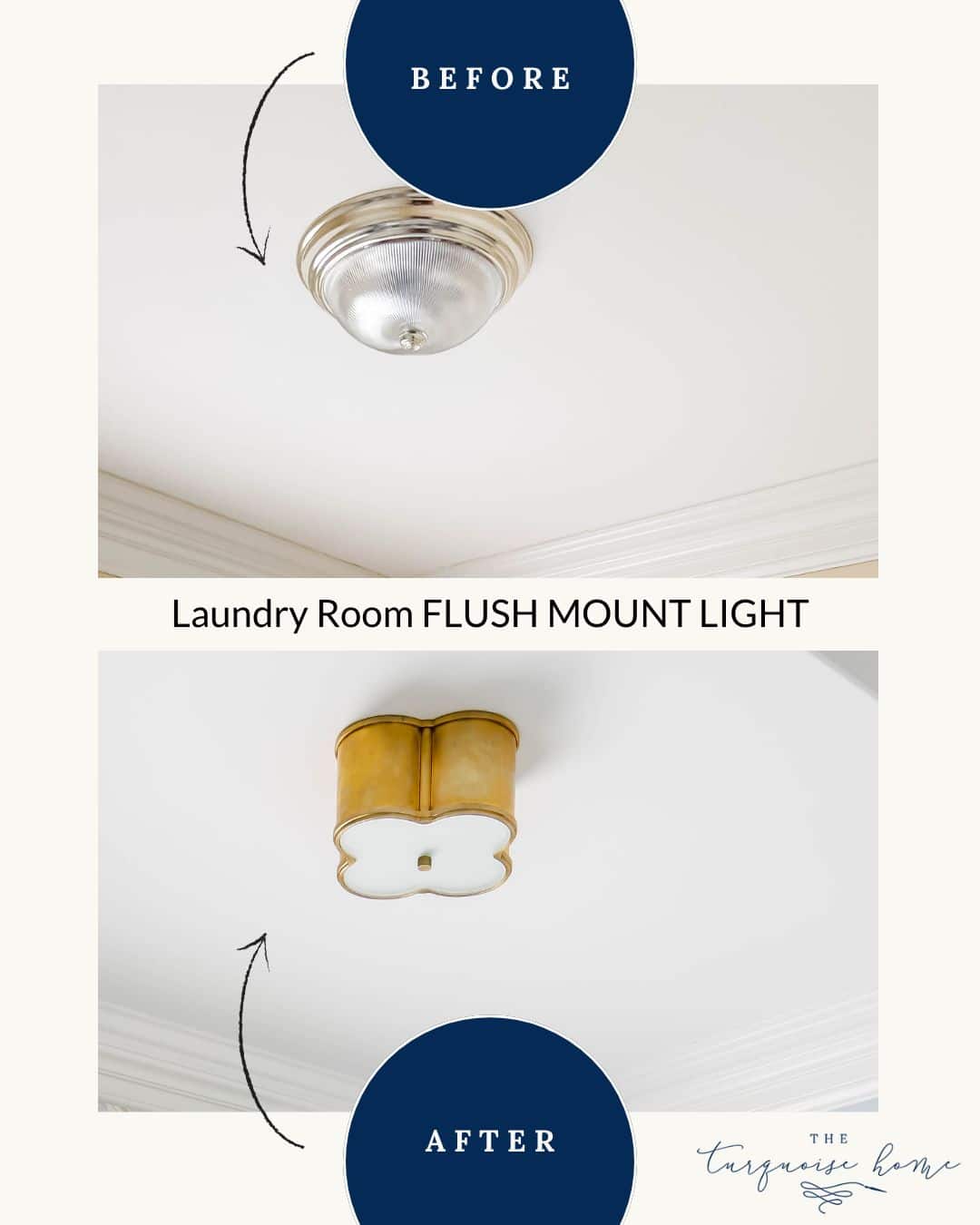 before and after laundry lighting