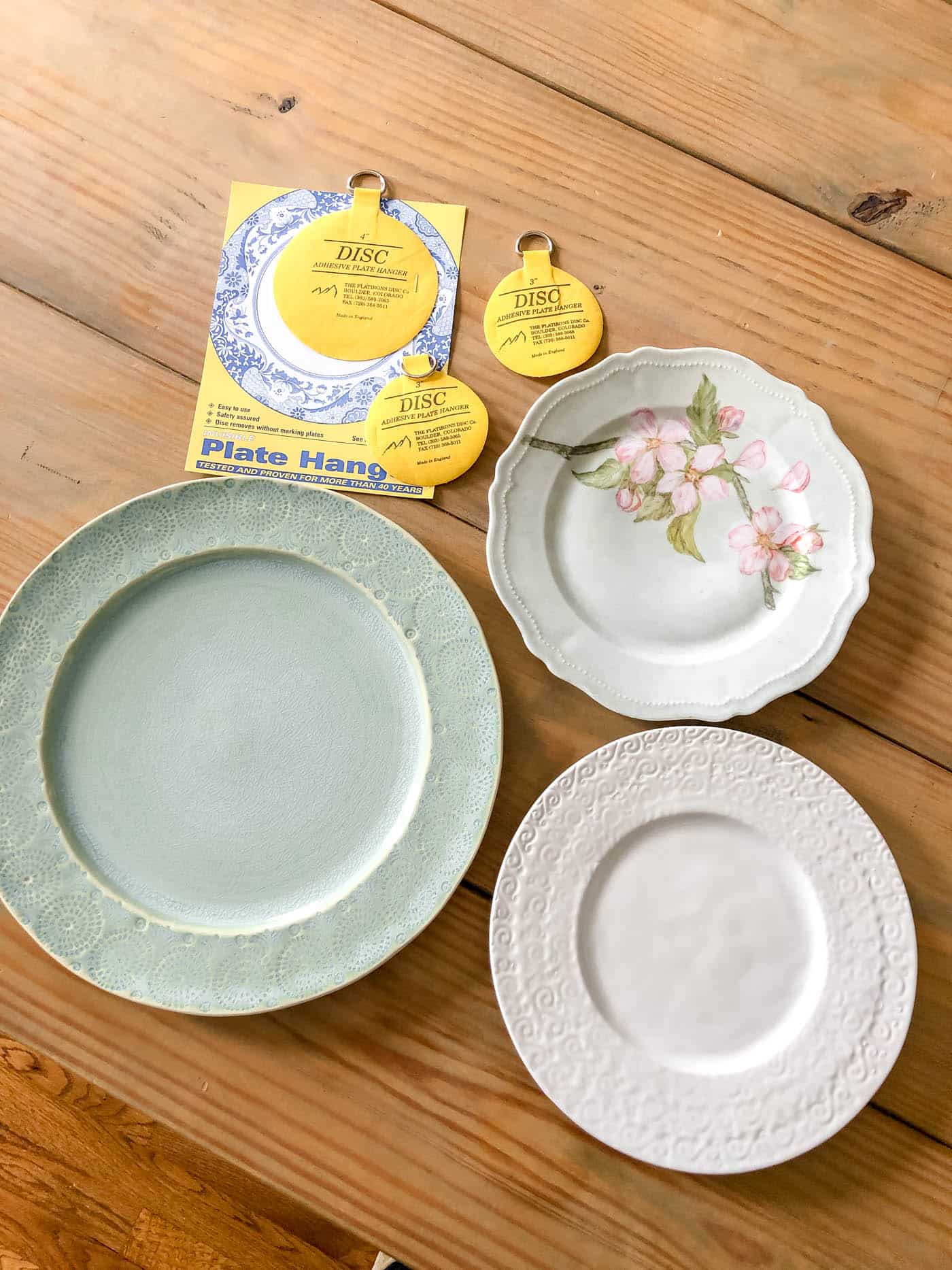 gathering plates for hanging plates on the wall