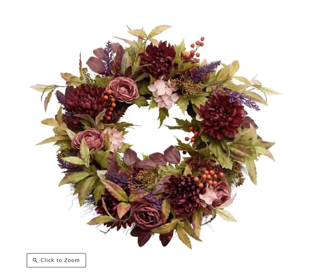 burgundy hydrangea wreath