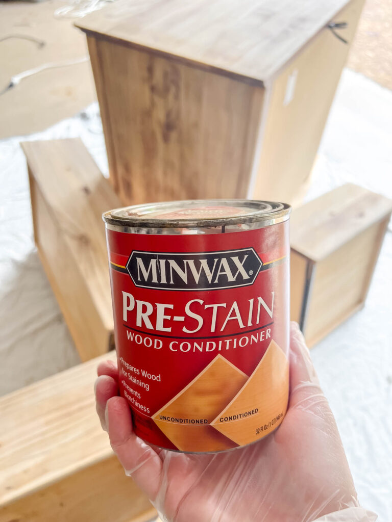 use pre-stain wood conditioner for an even finish.