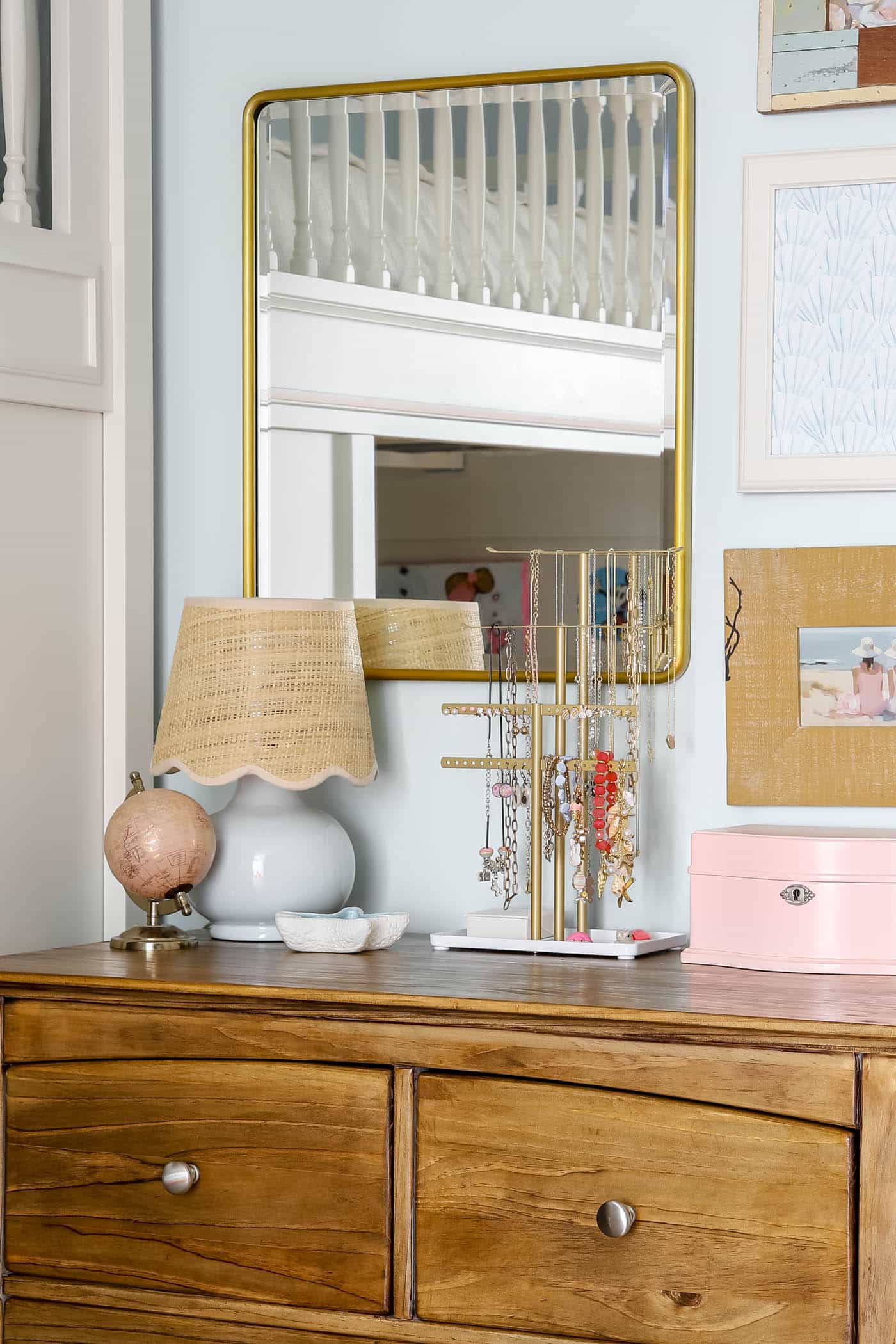 jewelry station in a tween girls' room