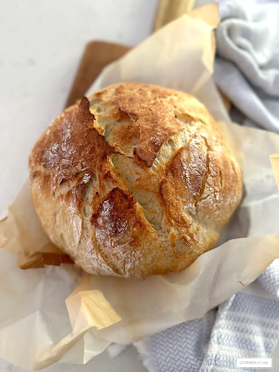 rustic artisan bread from Citrine Living