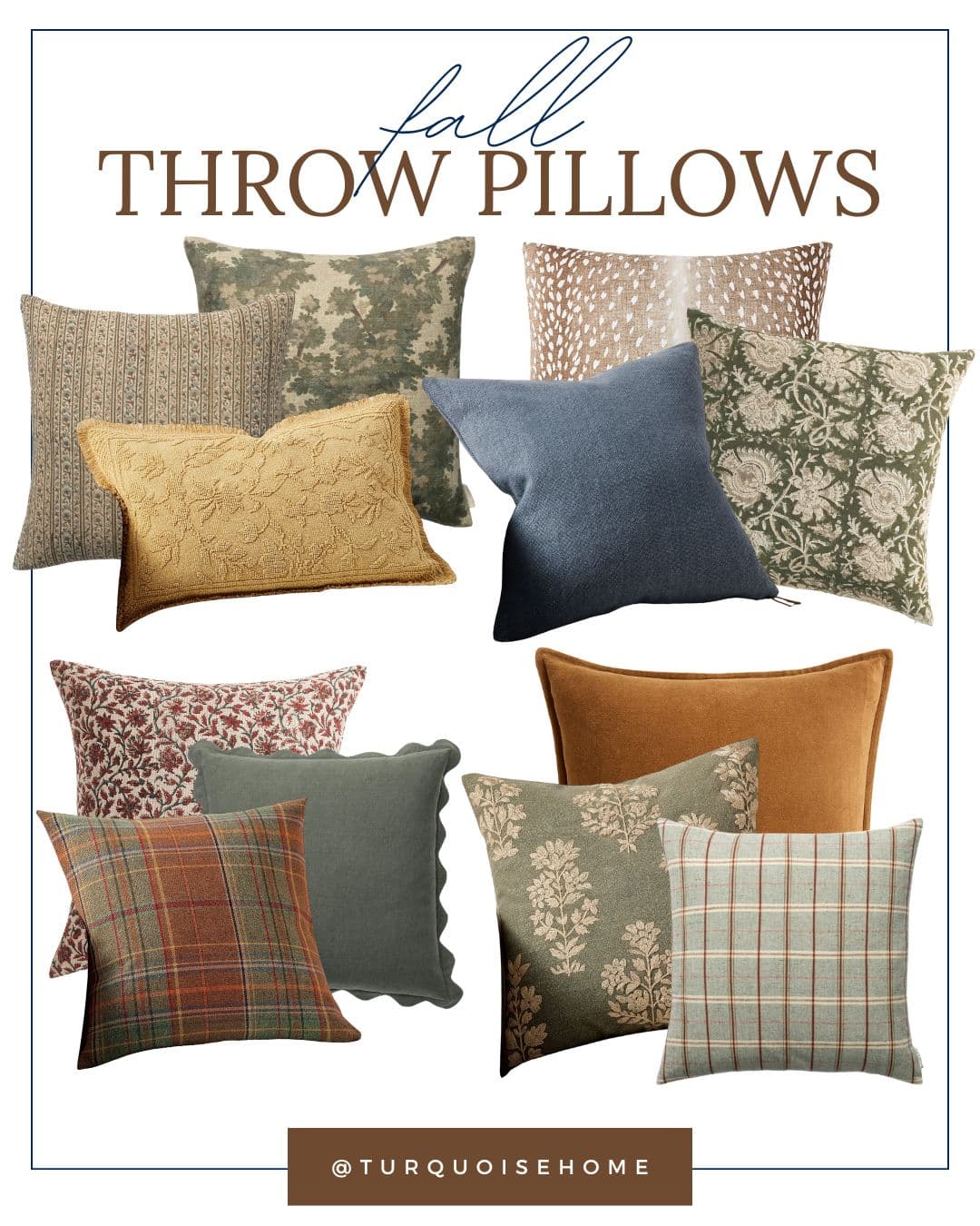 fall throw pillow ideas and combinations