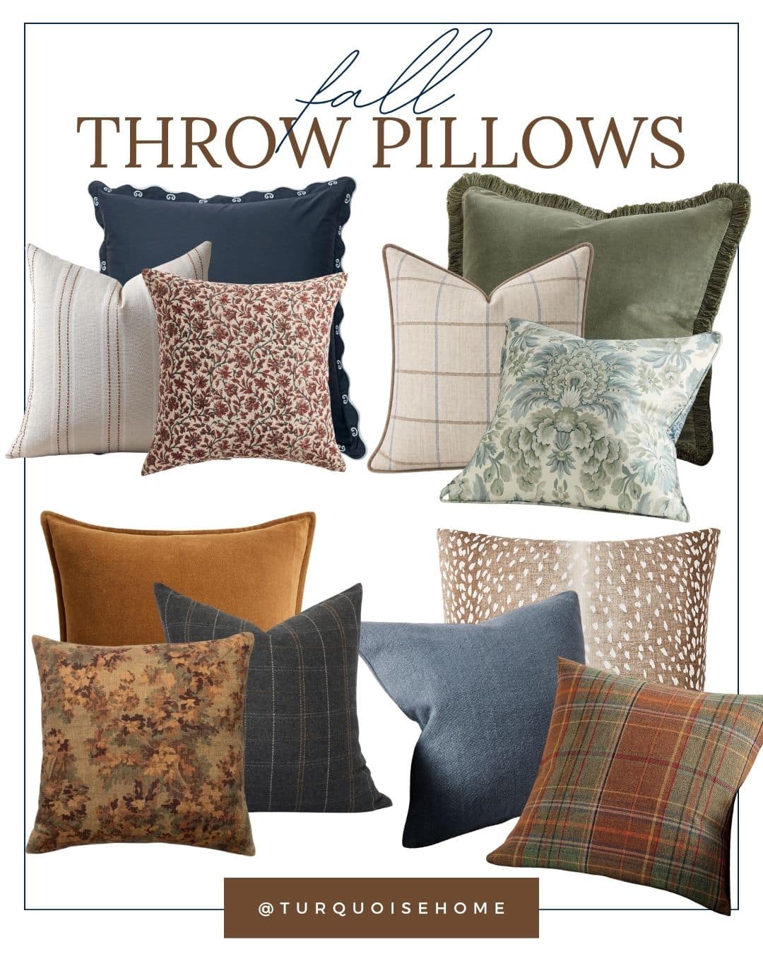 fall throw pillow ideas and combinations