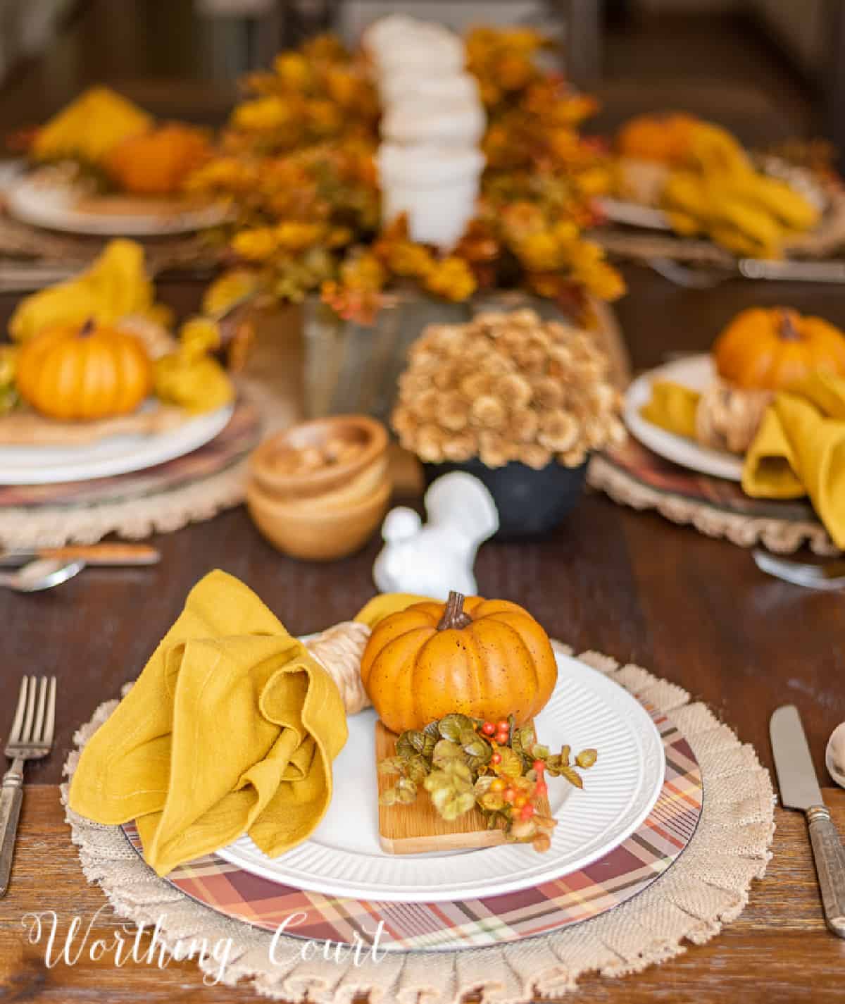 thanksgiving table decor from WorthingCourt