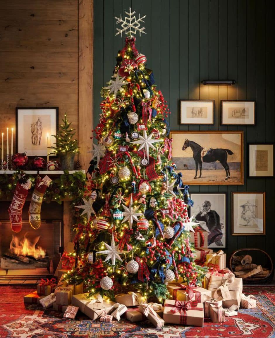 christmas tree decor from Pottery Barn
