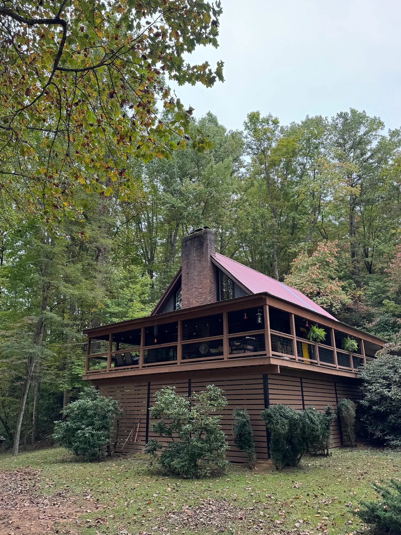 a frame cabin renovation post