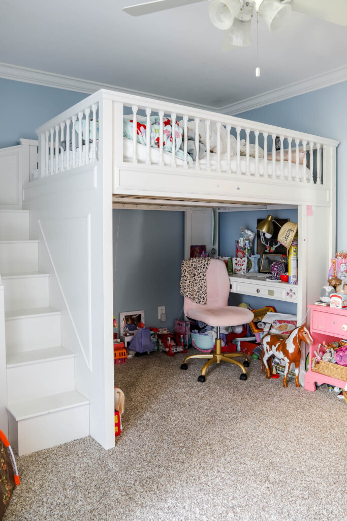 loft bed before makeover