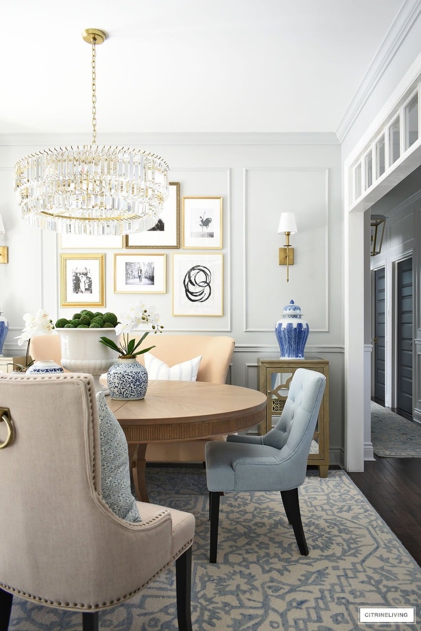 spring dining room table decor