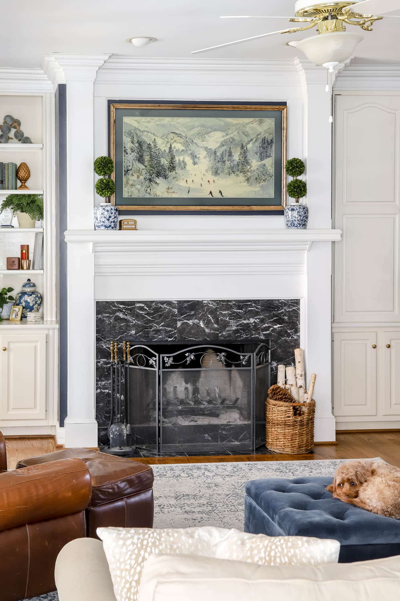 How to Decorate a TV over the mantel.