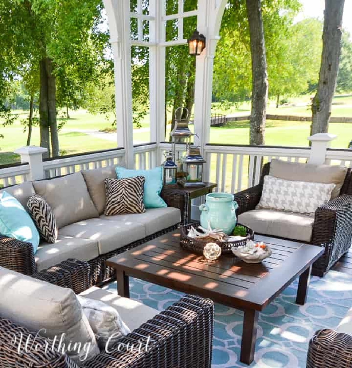 inviting porch space