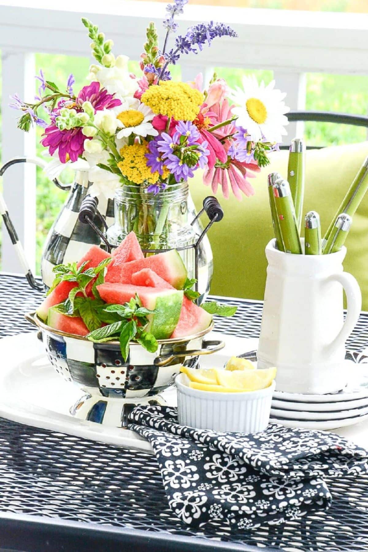 summer porch and patio