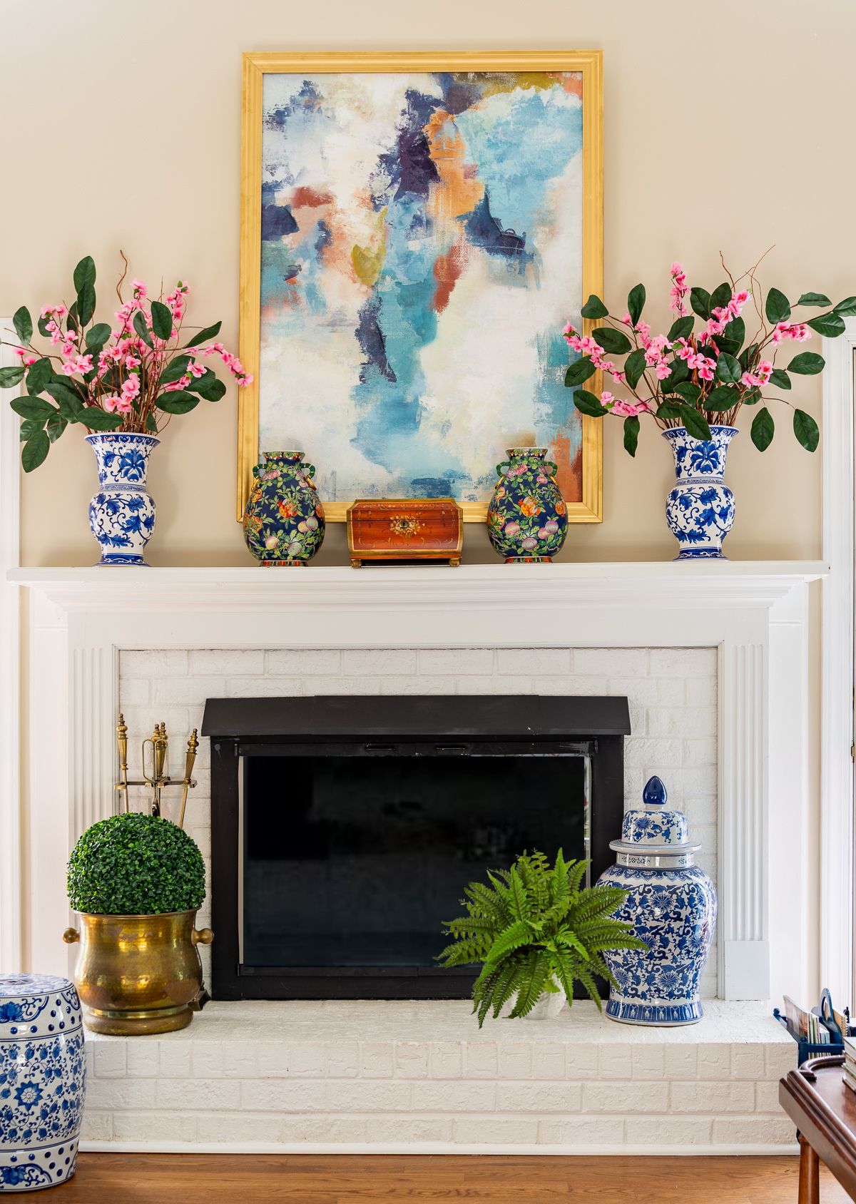 traditional fireplace mantel